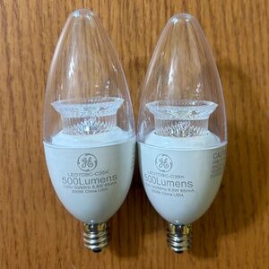 GE - LED Bulb - Clear Candelabra Blunt Tip